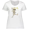 thumbnail image 3 of Inktastic Cute Dancing Skeleton Women's Plus Size T-Shirt, 3 of 5