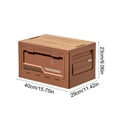 thumbnail image 3 of Outdoor Camping Storage Box with Side Door - Foldable Plastic Storage Box for Vehicle Trunk and Outdoor Use - Compact, Durable Organizer with Wooden Top, 3 of 6