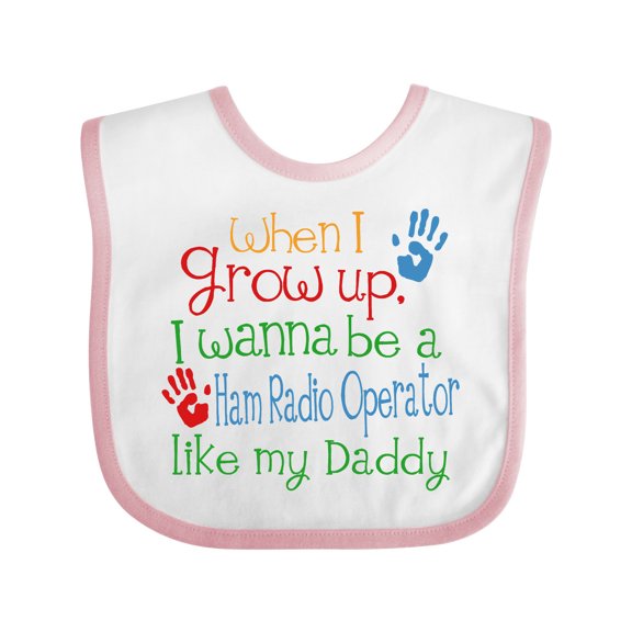 Inktastic Ham Radio Operator Like Daddy Boys or Girls Baby Bib