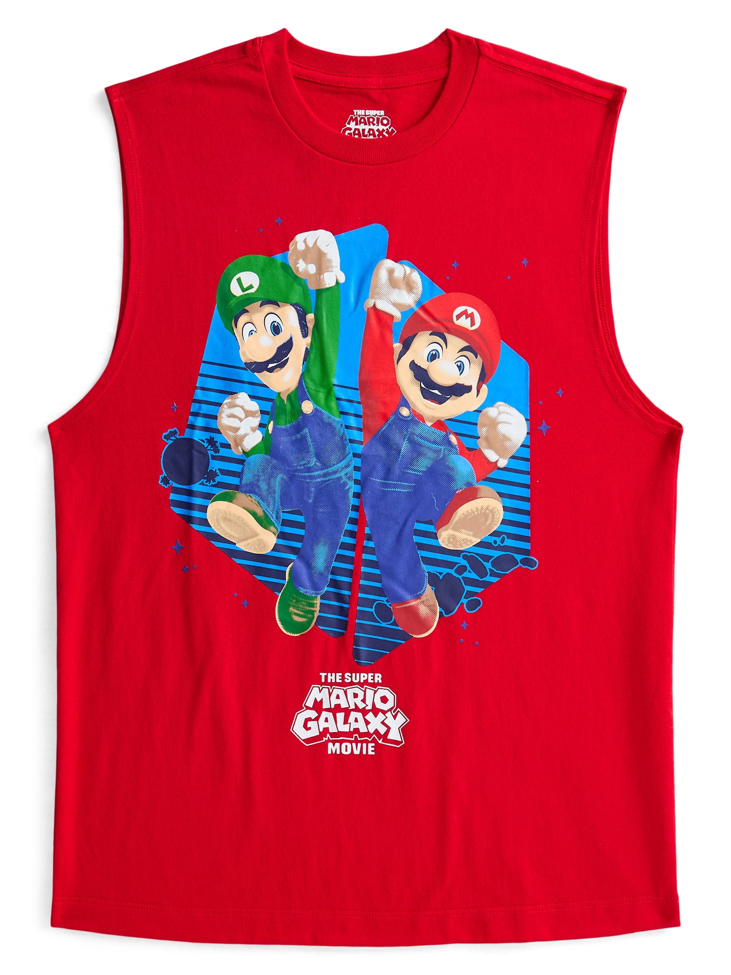 Super Mario Galaxy Boys Graphic Muscle Tank Top, Sizes 4-18