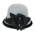 thumbnail image 1 of Chapeau Melon Petit pour Femme, Automne et Hiver, Fleurs, Rond, Décontracté, Style Bassin de Pêcheur, 1 of 3