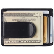 Alpine Swiss Mens RFID Money Clip Leather Minimalist Wallet Card Case ID Window
