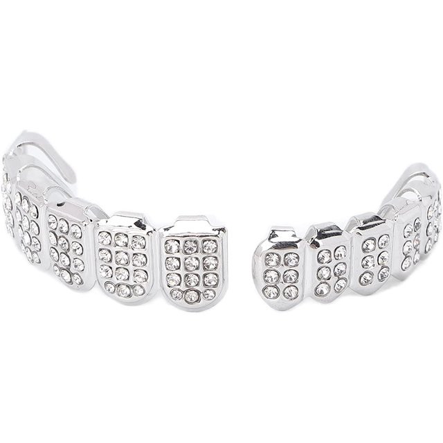 YISITIAN Gold Plated Hip Hop Alloy Teeth Set - Unisex Rapper Costume Teeth CA919-2084