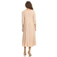 thumbnail image 4 of Women's Casual Basic Comfy 3/4 Sleeve Flare A-line Midi long maxi Dress, 4 of 5