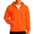 thumbnail image 2 of Gildan Hi Vis Safety Orange Full-Zip Hoodie Adult, Men Reflective Safety Work High Visibility Full-Zip Hooded Sweatshirt, Pack 3 Size 2XL, 8 oz, 2 of 6