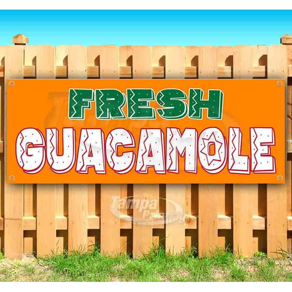Fresh Guacamole 13 oz Vinyl Banner With Metal Grommets