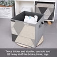 thumbnail image 5 of Set of 6 Collapsible Oxford Fabric Storage Cubes with Handles, Foldable Closet Organizer Bins for Clothes, Toys, Shelves, Home & Kitchen Triangle Gray, 5 of 7