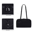 thumbnail image 4 of Slouchy Tote Bags Polka Dot Nylon Bowler Bag for Women Hobo Bags Large Shoulder Bag for Travel Work College, 4 of 8