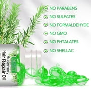 Aliver Hair Serum Capsule with Vitamin E, Rosemary Oil Capsule for Thin and Weak Hair, No Need to Rinse, Reduced Hair Loss and Damaged, Moisterize Dry Scalp (40P)