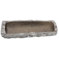 thumbnail image 4 of Admired By Nature 12" Cement Rustic White Tree Log Succulents Cactus Planter Pot, 4 of 8