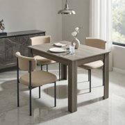 Resenkos Dining Table,Dinner Table, 63 Inch Rectangular Modern Dining Kitchen Table-Light Gray