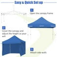 thumbnail image 5 of Patiojoy 10x10ft Pop up Tent, 4 Height Adjustment Folding Camping Tent with Awning Blue, 5 of 10