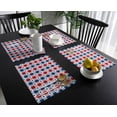 thumbnail image 6 of Independence Day Stars and Stripes Red Blue Plaid Placemats Set of 4,Wipeable Washable Table Mats for Dining Tables,Patriotic Thin Blue Line Place Mats for Kitchen Event Party Tabletop Decor, 6 of 7