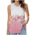 thumbnail image 1 of Qiopertar Pull Imprimé Mode Été pour Femmes Col Rond Décontracté Blouse Offres de la Semaine Liquidation à Moins de 5$ jusqu'à 90 % de Réduction, 1 of 3