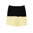 thumbnail image 3 of NAISIBABY Boys Girls Loose Shorts, Children's Comfy Casual Color Block Sports Shorts With Pockets Yellow 5 T, 3 of 4