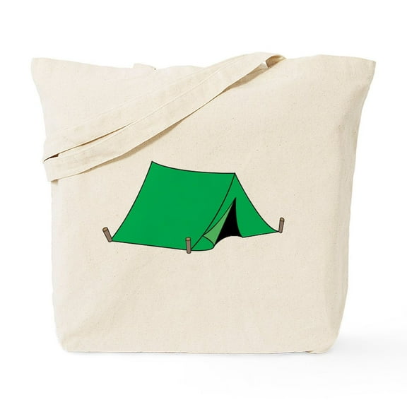 CafePress - Camping Tent Outdoors - Unisex Canvas Tote Bag, Beige, 1-Piece