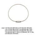thumbnail image 3 of 50Pcs Wire Key Ring Stainless Steel DIY Keychain Loop Durable Luggage Hanging Loops Tag Rope Signboard Bag Car Collection 2.0*30cm/0.79*11.8in, 3 of 7