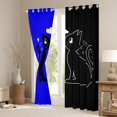 thumbnail image 3 of jejeloiu Romantic Valentine'S Day Curtains Pack of 2 (42x84 Each),Cute Cat Kitten Curtains Blackout,Deepblue Black Bedroom Curtains For Girls,Ultra Soft Home Decor, 3 of 6