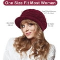 thumbnail image 3 of Womens Winter Beanie Hat, Warm Knit Beanie Caps, Fleece Lined Visor Hats for Cold Weather Outdoor, 3 of 5
