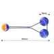 thumbnail image 5 of Pelota de juguete con fugas de ventosa para mascotas Adepaton azul naranja redondo 2034733-2, 5 of 9