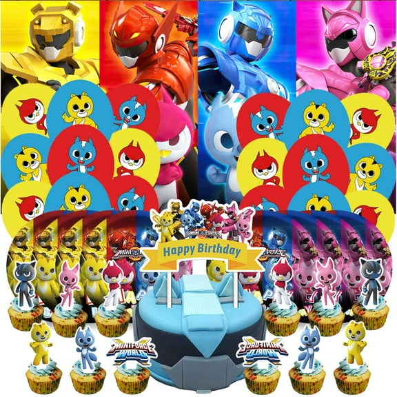 Miniforce Balloons Party Supplies Decor Tableware Birthday Cake Topper Decorations Banner Backdrop