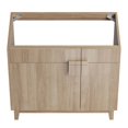 thumbnail image 5 of Vanity Cabinet (Sink not included), Brown Oak, Melamine Wood , Hotel Bedroom Bathroom, Modern Contemporary HB36079, 5 of 9