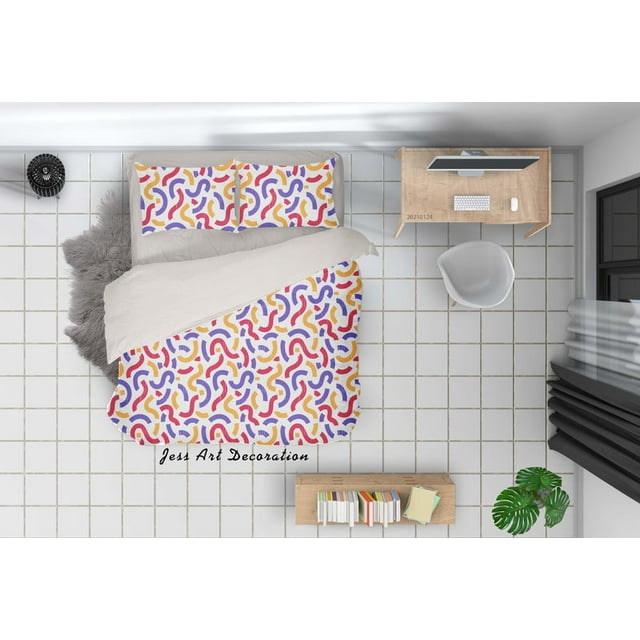 3D Color Geometric Shape Quilt Cover Set Bedding Set Duvet Cover Pillowcases 48
