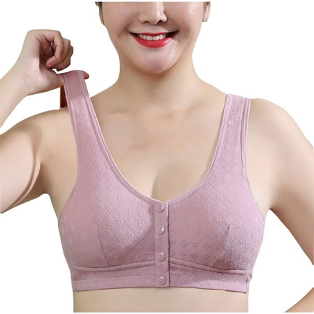 Clearance Staron Women s Bras  Womens Bras No Underwire Comfort Bra Stretch Comfortable Bra Wireless Push up Bras Front Button Bra