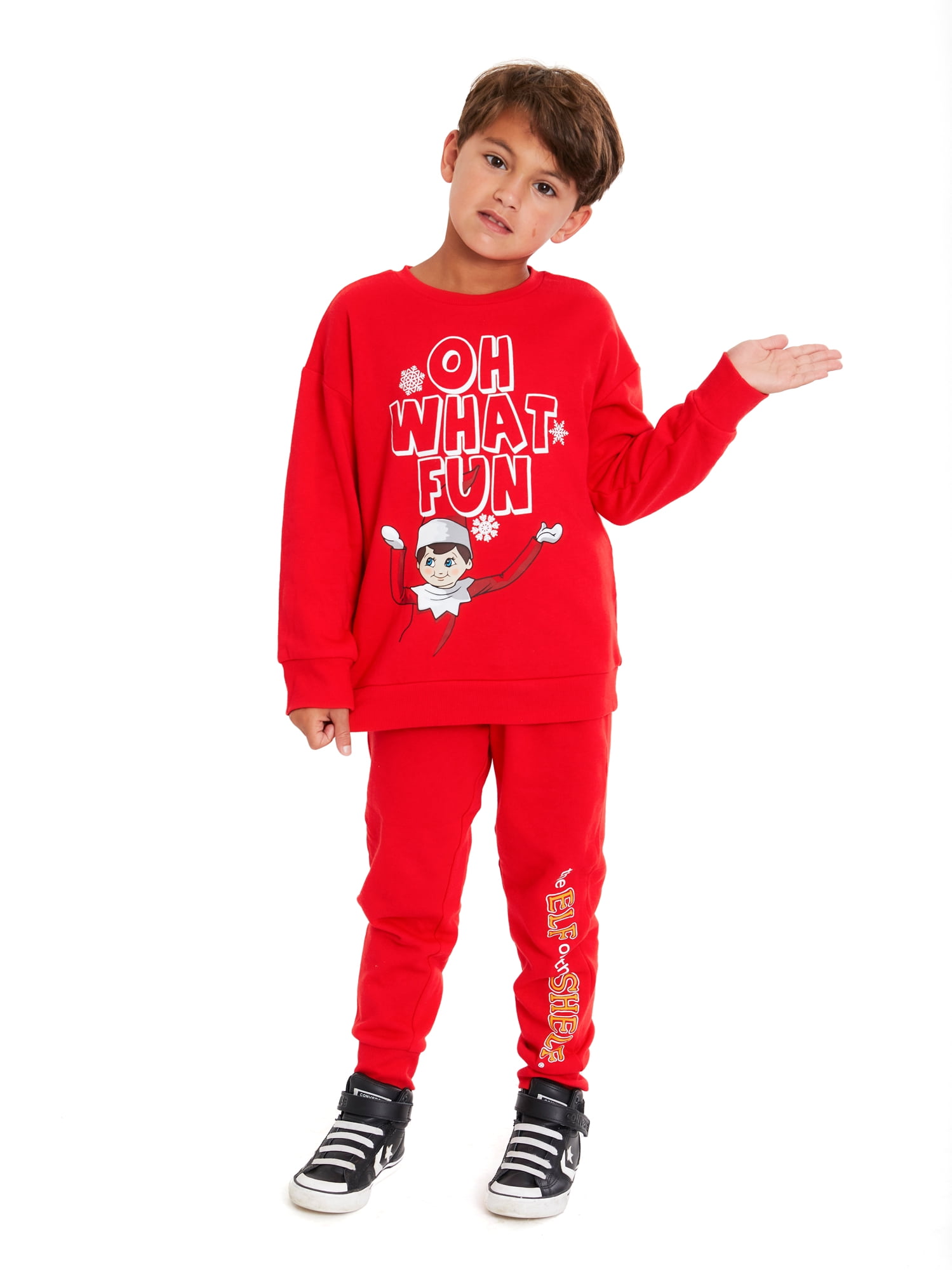 Elf On The Shelf Boys Sweatshirt and Jogger Pant Set, 2Piece, Sizes 4