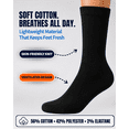 thumbnail image 3 of Special Essentials 12 Pairs Men's Variety Pack White Black Gray and Brown Cotton Diabetic Crew Socks 10-13, 3 of 7