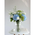 thumbnail image 5 of Nvzi 3 Pcs 21in Artificial Hydrangea Flower Large Natural Lifelike Real Touch Hydrangea Flower(Dark green), 5 of 5
