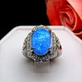 thumbnail image 5 of Gianna Statement Ring Oval Shape Blue Fire Opal Womens Ginger Lyne Collection, 5 of 5