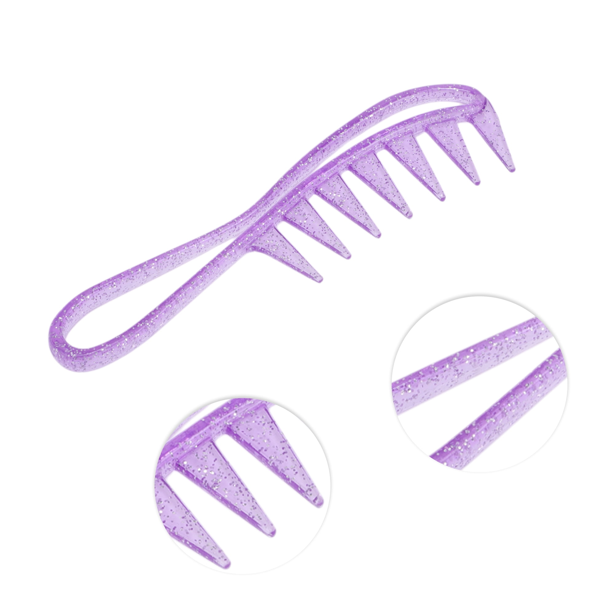 Unique Bargains 1 Pc Women Wide Tooth Comb for Curly Hair All Hair Types Purple