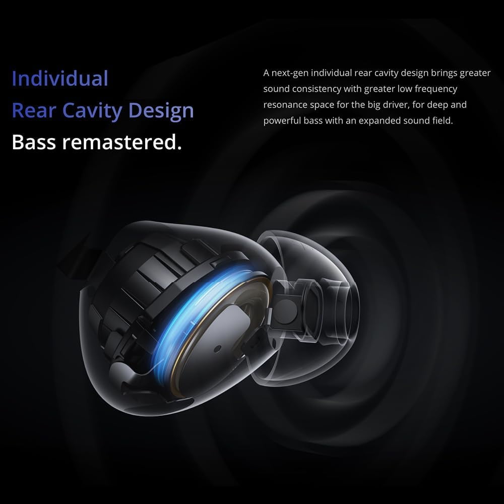 realme Buds Air 5 Truly Wireless in-Ear Earbuds with 50dB ANC, 12.4mm Mega Titanized Dynamic Bass Driver, Upto 38Hrs Battery with Fast Charging & 45ms Ultra-Low Latency for Gaming - (Blue)