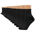 thumbnail image 4 of Hanes Women's Athletic Ankle Socks, Full Sole Cushion, 10-Pairs Black 5-9, 4 of 6