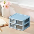 thumbnail image 6 of Taotanxi 1Pc Plastic Storage Drawers Two Layer Drawer Type Closet Transparent Desktop Storage Box for Office Home, 6 of 6