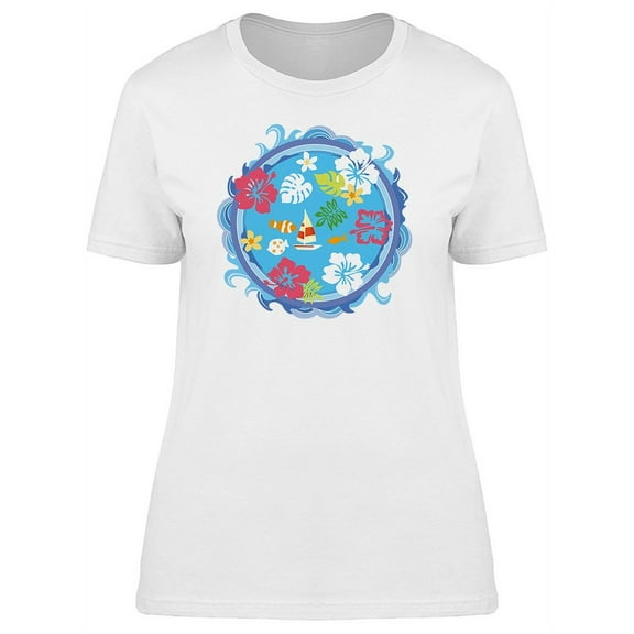 Summer Paradise Doodles Tee Women's -Image by Shutterstock