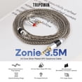 thumbnail image 2 of Cable IEM Linsoul Tripowin Zonie de 16 núcleos chapado en plata, 1,25 m, 2 of 8