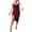 Wine, variant on Gspmoly Women Dresses, Women'S Dress Casual Solid Sleeveless Sling Round Neck Bandage Short Dress Wedding Dresses for Women Deals of The Day