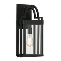 Designers Fountain Monroe 1 Light Matte Black Outdoor Wall Lantern, D240M-8OW-MB