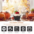 thumbnail image 4 of Shisuyan 24Pcs Hollow-Out Wrapper Cake Decor Wrapper Black Paper Halloween Decoration, 4 of 8