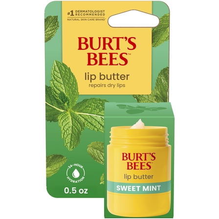 Burt's Bees Sweet Mint Lip Butter, Twist Up Dispenser, 0.5 Oz.