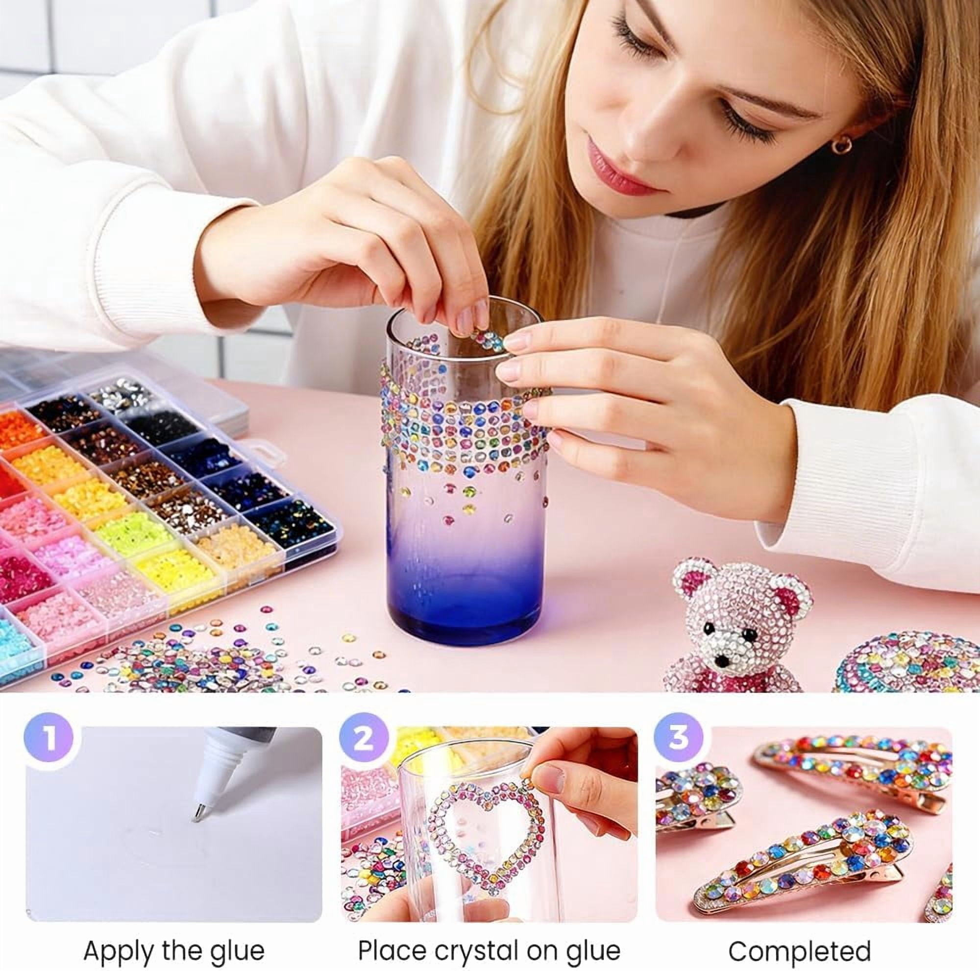 Jelly Flatback Multicolor Rainbow Rhinestones Gems Loose Gemstones [Bedazzling Kit], 3mm, 24000 PCS