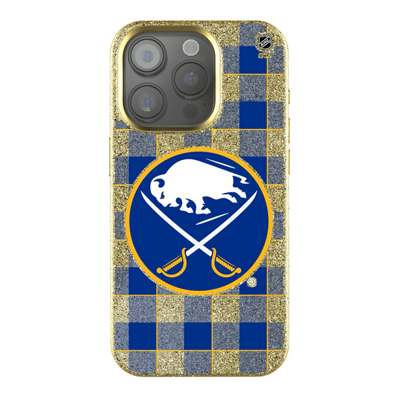 Keyscaper Buffalo Sabres Plaid Bling iPhone Case