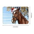 thumbnail image 3 of Xecao Christmas Horse print Flannel Mat: Non-slip, 16x24in. Ideal for kitchen, bedroom, bath & living room., 3 of 9