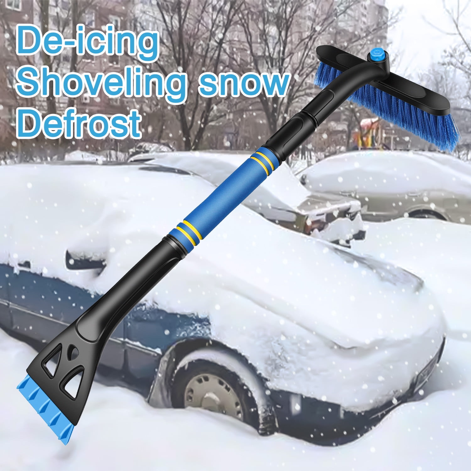 Htwon Snow Brush Extendable and ice scrapers Stretchable for car