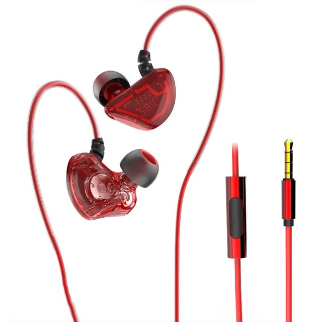 Twowood auricular X62 Grafeno Dinamic Dinamic Driver 3.5mm Cableado en la oreja Auricular HIFI BASS Auriculares deportivos