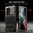 thumbnail image 4 of Compatible Rugged Samsung Galaxy S23 Ultra Case with Screen Protector & Stand, 360°Military Shockproof Dustproof Defender Cover for Samsung S23 Ultra Phone Case (6.8"/2023), Green, 4 of 9