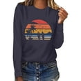 thumbnail image 4 of EQWLJWE Chemises à Manches Longues pour Femmes Lot Mode T-Shirt Décontracté à Manches Longues Imprimé de Printemps pour Femmes Col Rond Hauts Vêtements d'Automne pour Femmes, 4 of 6