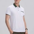 thumbnail image 2 of yillto Mens Big and Tall Golf Top Buttons Neck Collared Short Sleeve Casual Athletic Shirts with Pockets, 2 of 5